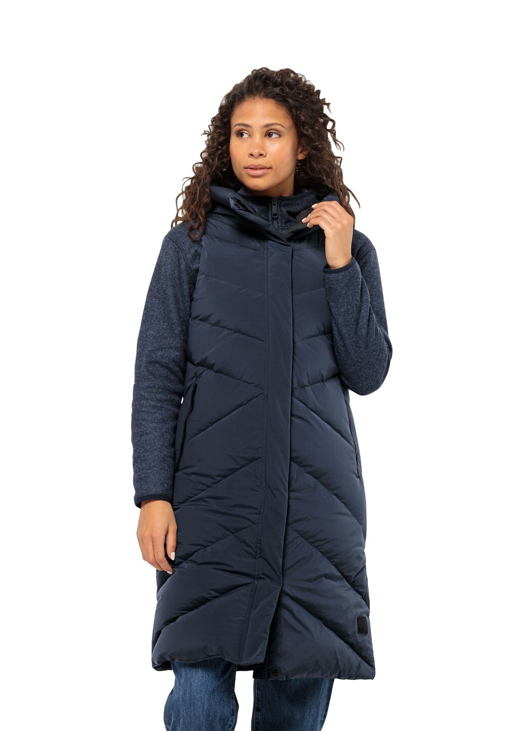 Jack Wolfskin Daunenweste Damen Marienplatz Vest Women L blau night blue von Jack Wolfskin