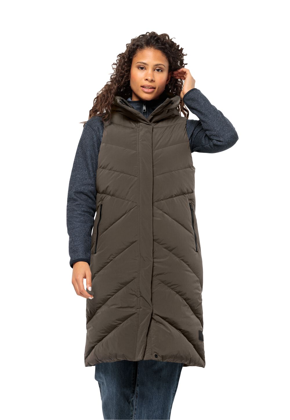 Jack Wolfskin Daunenweste Damen Marienplatz Vest Women M cold coffee cold coffee von Jack Wolfskin