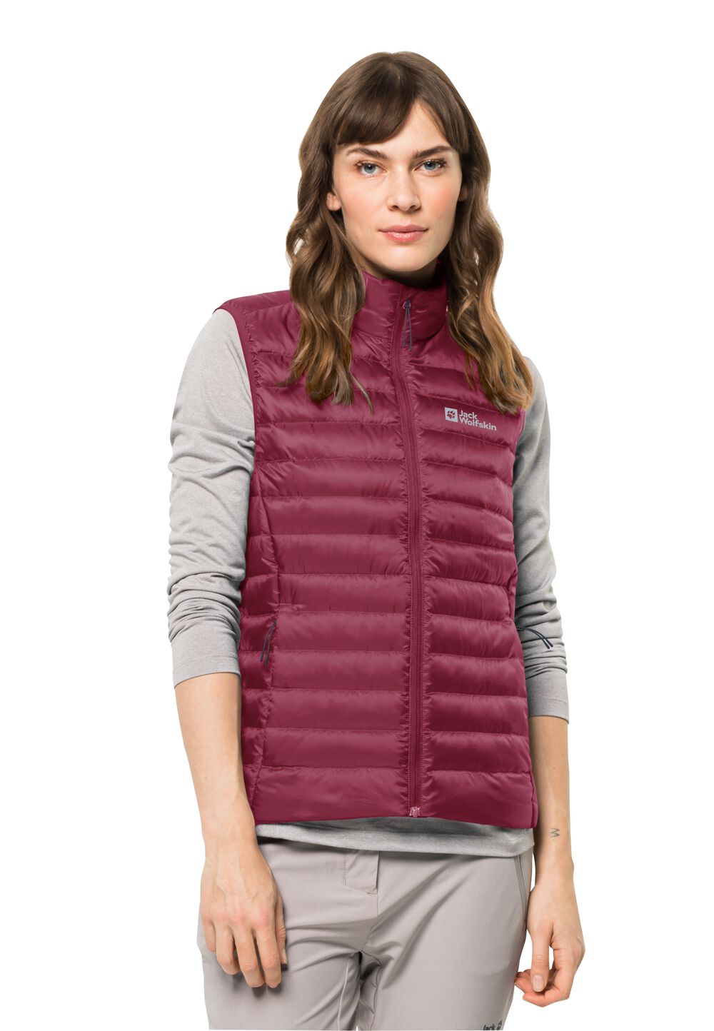 Jack Wolfskin Daunenweste Damen Packs & GO Down Vest Women L sangria red sangria red von Jack Wolfskin