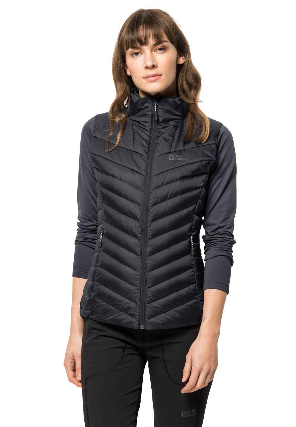 Jack Wolfskin Daunenweste Damen Passamani Down Vest Women L schwarz black von Jack Wolfskin