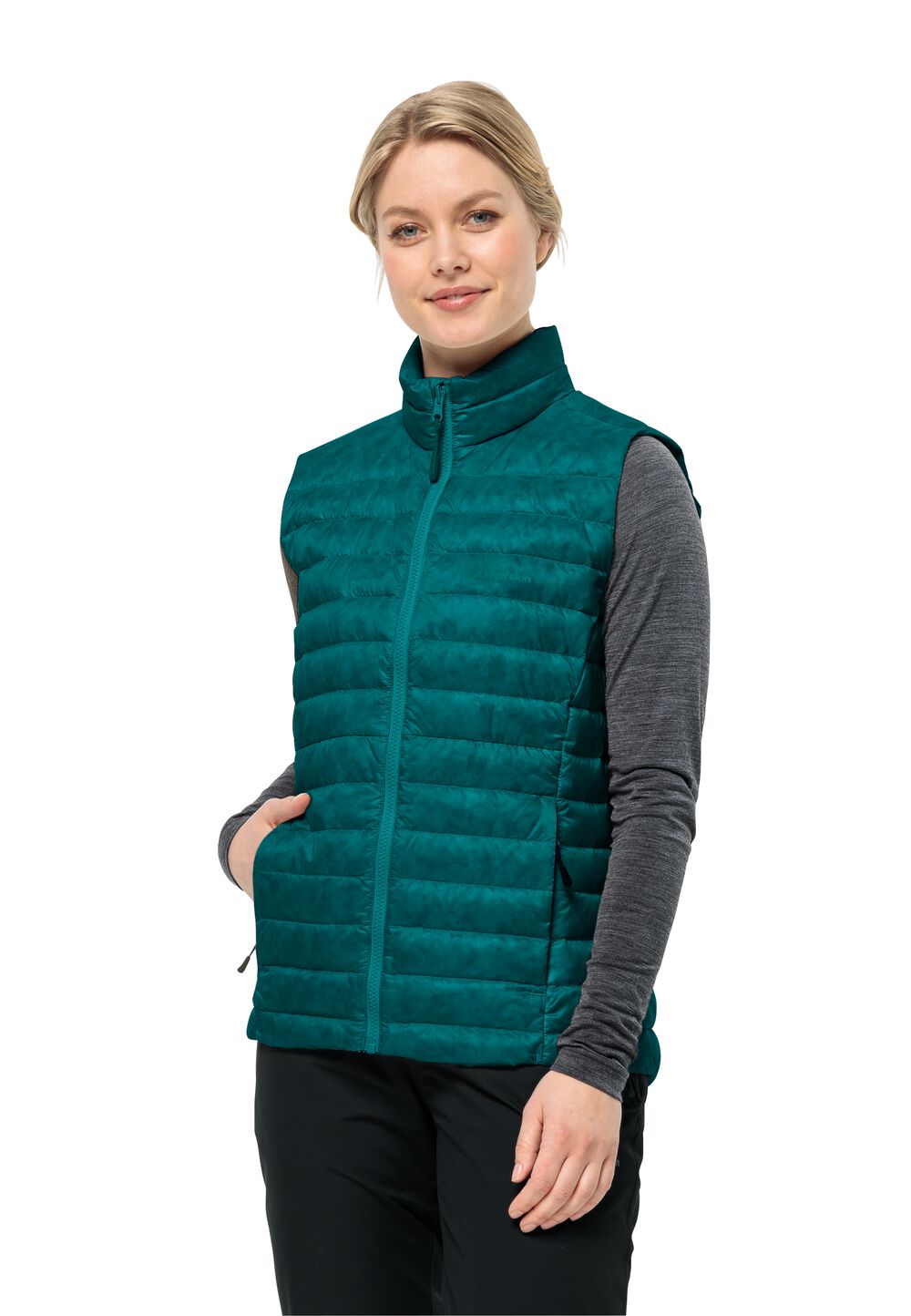 Jack Wolfskin Daunenweste Damen Pilvi Down Vest Women XS sea green sea green von Jack Wolfskin