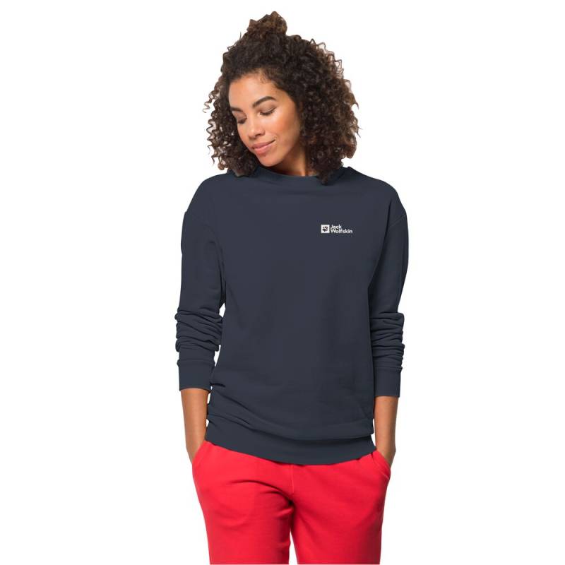 Jack Wolfskin Essential Crewneck Women S blau night blue von Jack Wolfskin