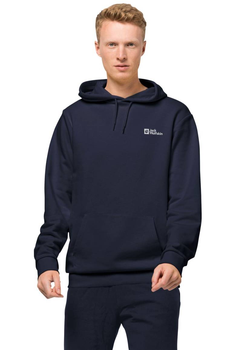 Jack Wolfskin Essential Hoodie Men M blau night blue von Jack Wolfskin