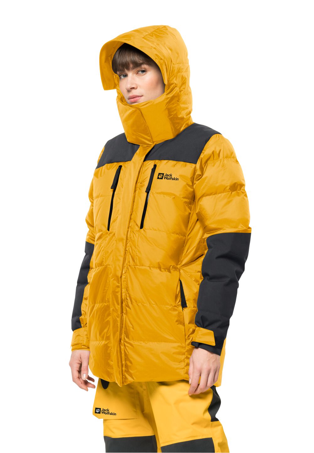 Jack Wolfskin Expeditions-Daunenjacke Damen 1995 Series Cook Jacket Women M gelb burly yellow XT von Jack Wolfskin