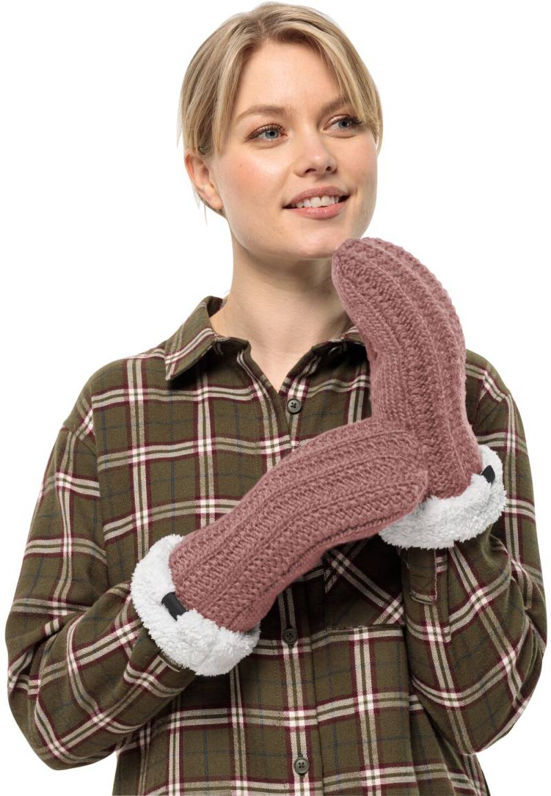 Jack Wolfskin Fäustlinge Damen Highloft Knit Mitten Women M afterglow afterglow von Jack Wolfskin