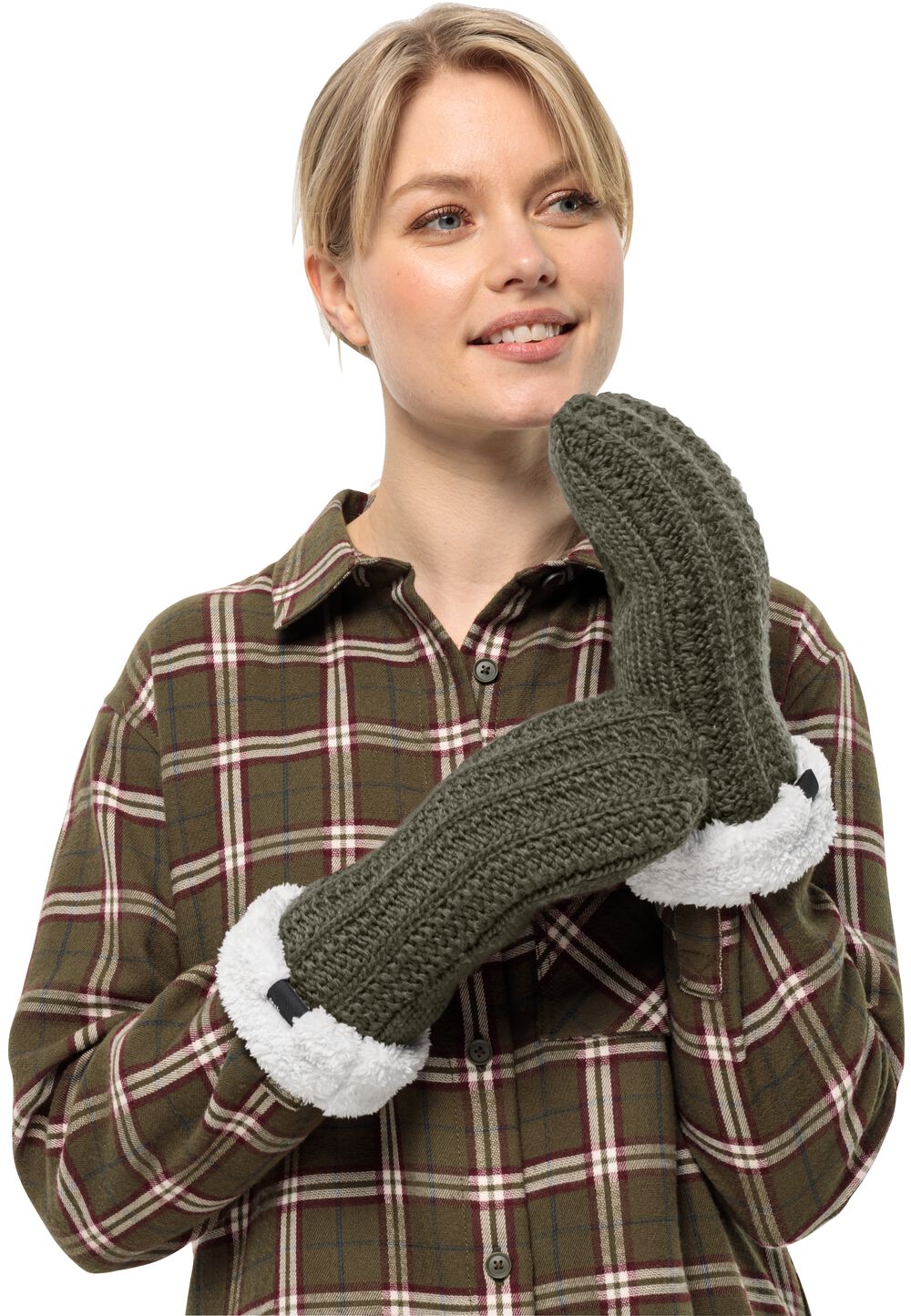 Jack Wolfskin Fäustlinge Damen Highloft Knit Mitten Women S island moss island moss Jack Wolfskin Fäustlinge Damen Highloft Knit Mitten Women S island moss island moss von Jack Wolfskin