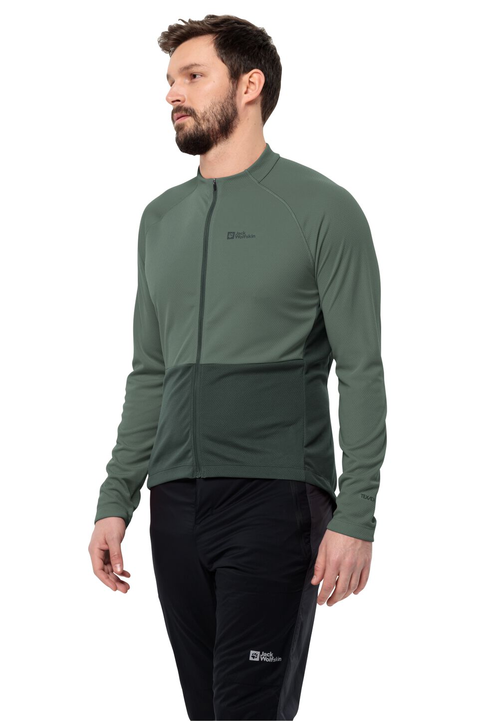 Jack Wolfskin Fahrrad-Funktionsjacke Herren Morobbia FZ L/S Men XXL hedge green hedge green von Jack Wolfskin