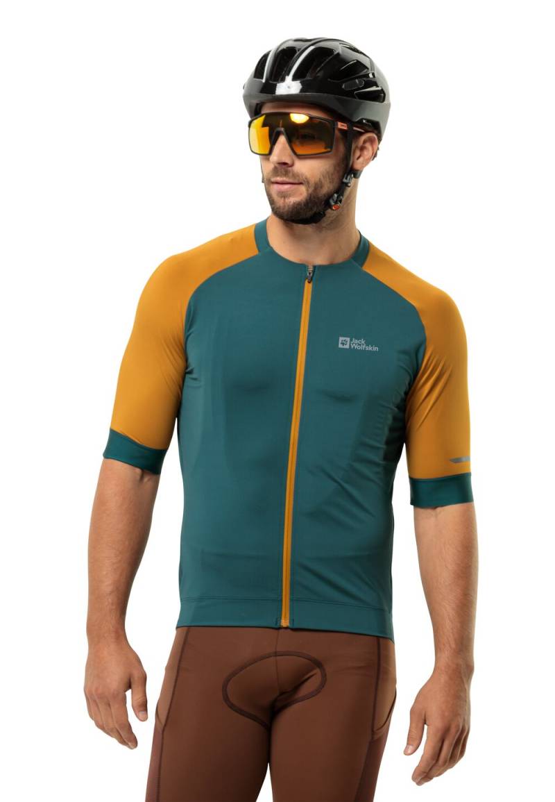Jack Wolfskin Fahrrad-Funktionsshirt Herren Gravex FZ S|S Men S emerald Emerald von Jack Wolfskin