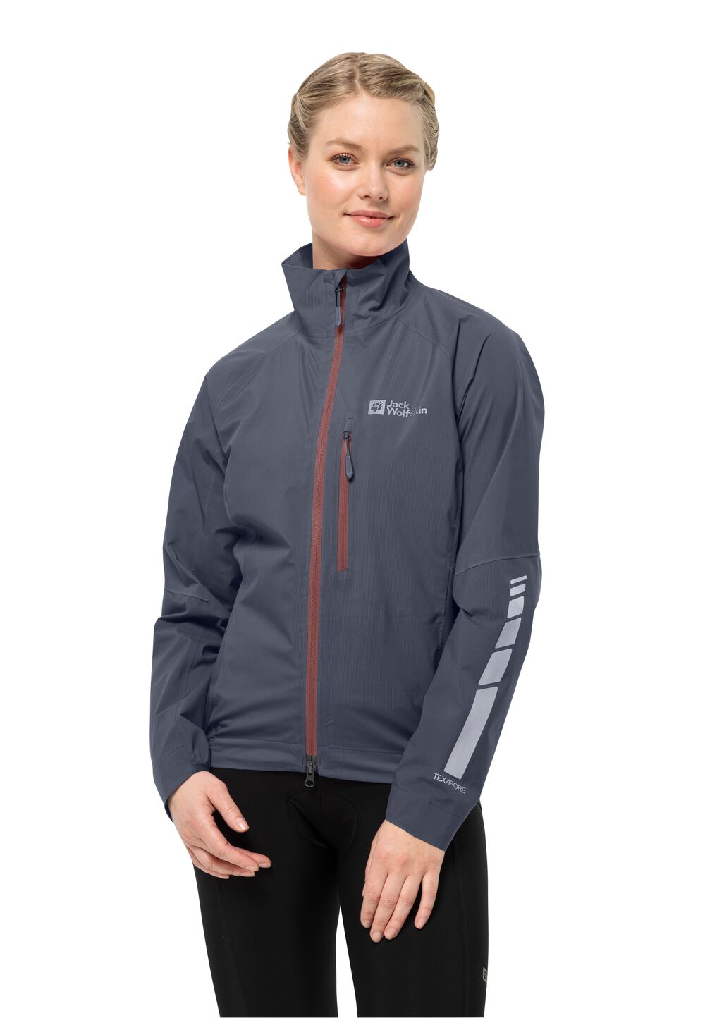 Jack Wolfskin Fahrrad-Regenjacke Damen Morobbia 2.5L Jacket Women L dolphin dolphin von Jack Wolfskin