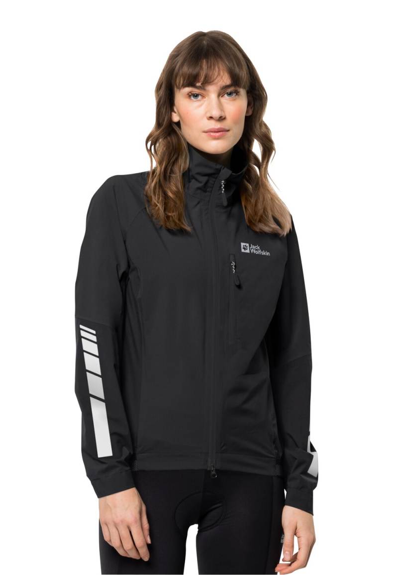 Jack Wolfskin Fahrrad-Regenjacke Damen Morobbia 2.5L Jacket Women L black black von Jack Wolfskin