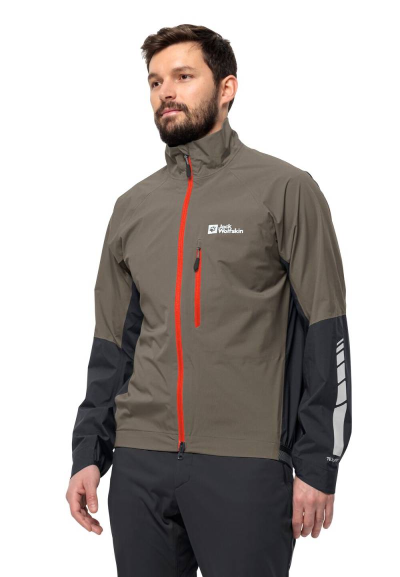 Jack Wolfskin Fahrrad-Regenjacke Herren Morobbia 2.5L Jacket Men M cold coffee cold coffee von Jack Wolfskin