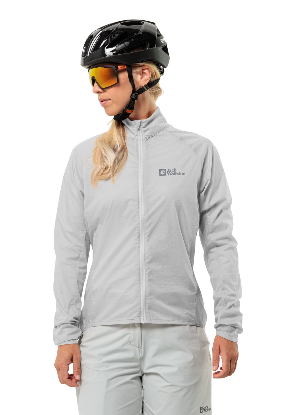 Jack Wolfskin Fahrrad-Softshelljacke Damen Gravex Wind Jacket Women S grau cool grey von Jack Wolfskin