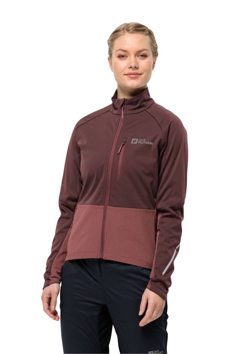 Jack Wolfskin Fahrrad-Softshelljacke Damen Morobbia Jacket Women S dark maroon dark maroon von Jack Wolfskin
