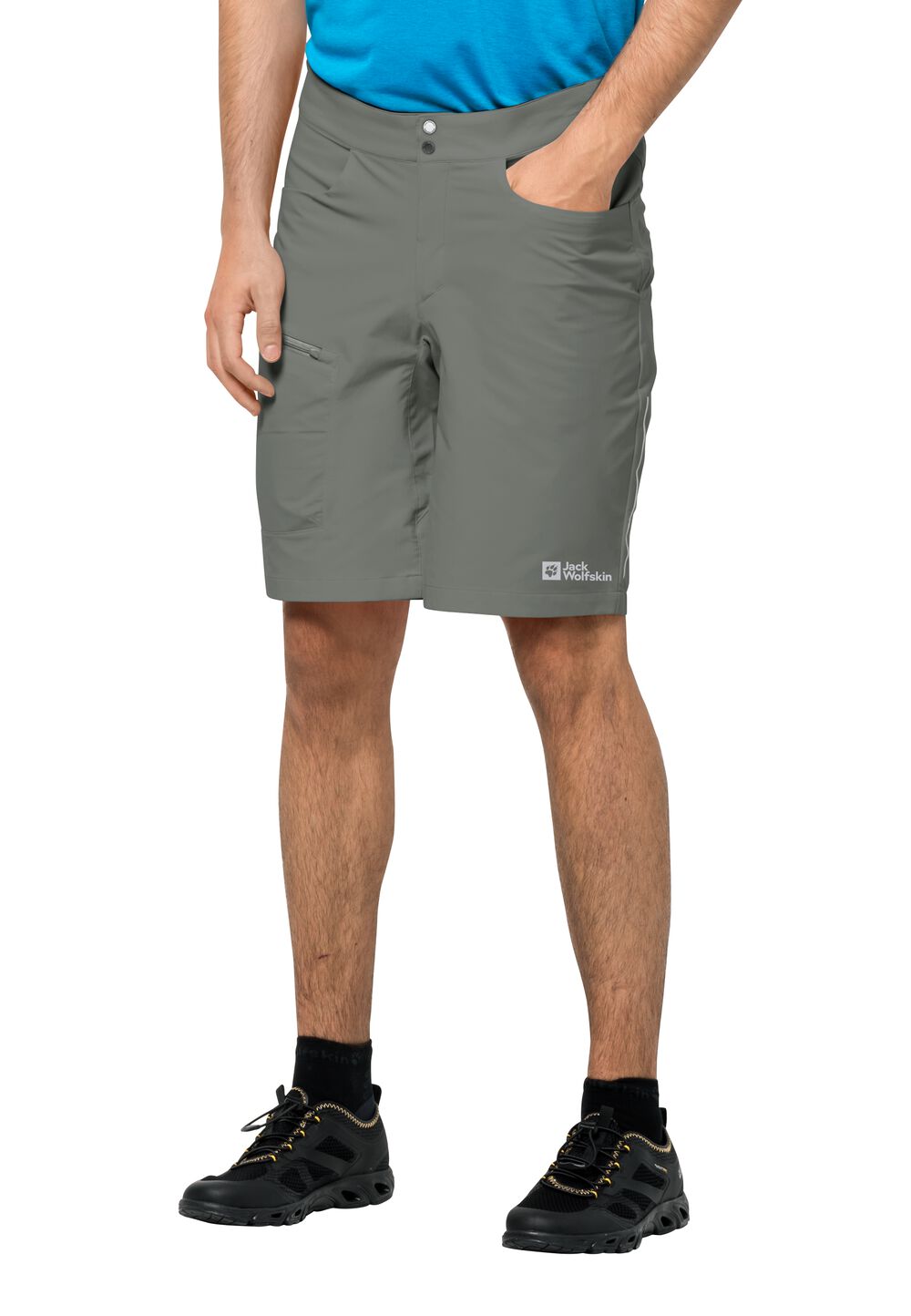 Jack Wolfskin Fahrrad-Softshellshorts Herren Tourer Shorts Men 46 gecko green gecko green von Jack Wolfskin