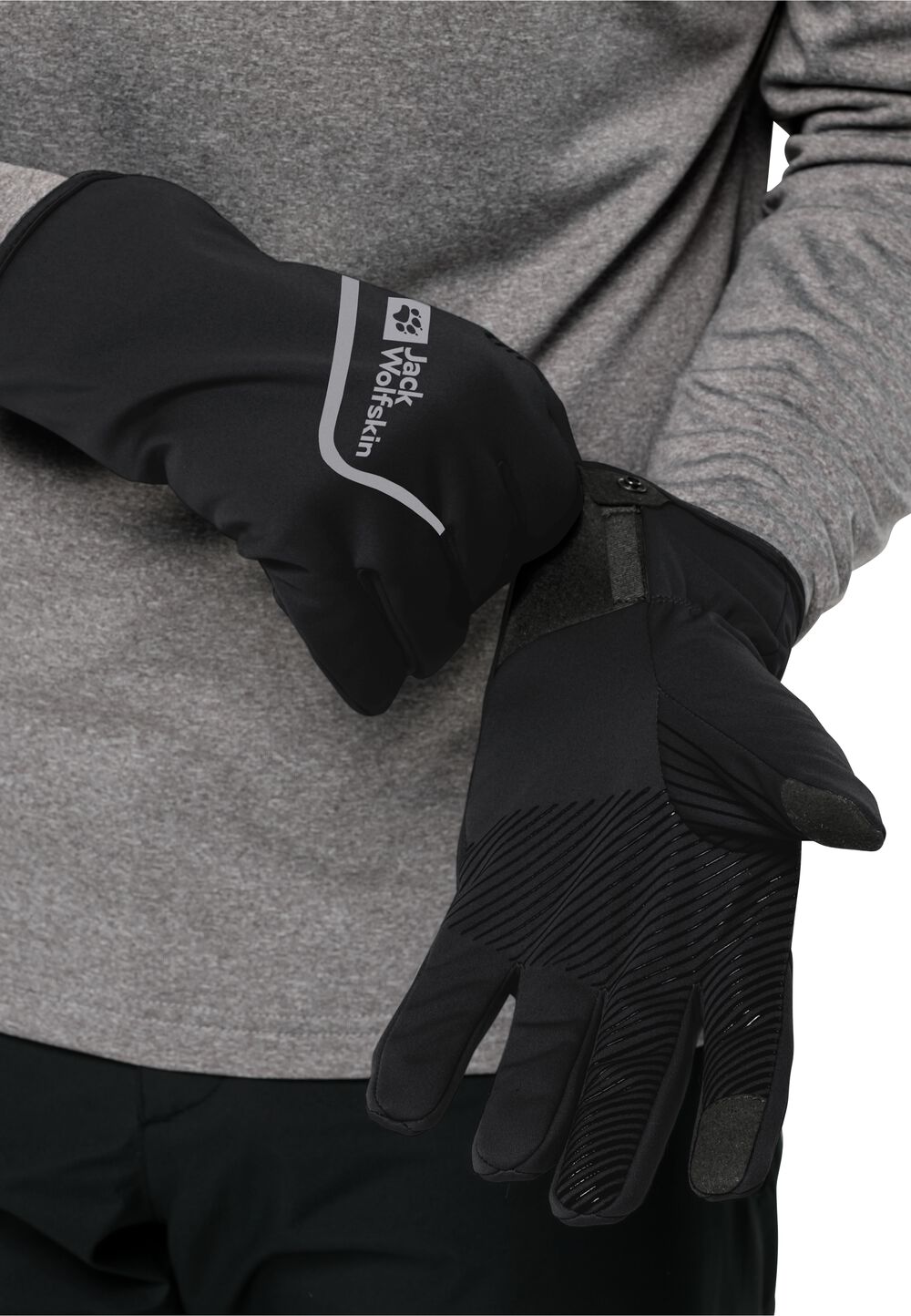 Jack Wolfskin Fahrradhandschuhe Morobbia Light Glove M black black von Jack Wolfskin