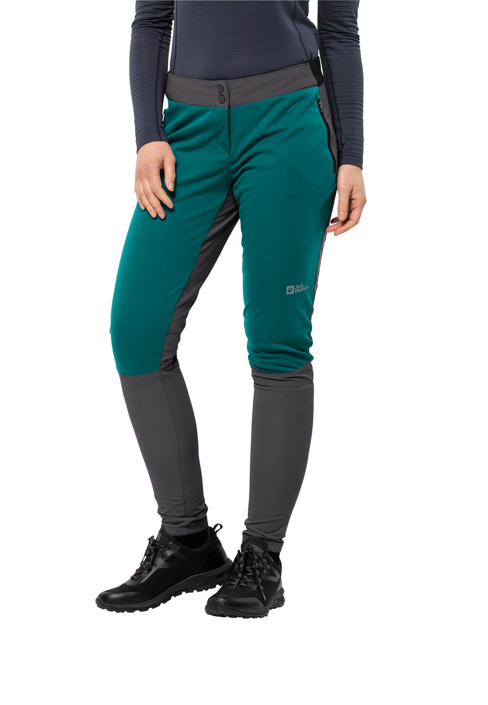 Jack Wolfskin Fahrradhose Damen Morobbia Pants Women 34 sea green sea green von Jack Wolfskin