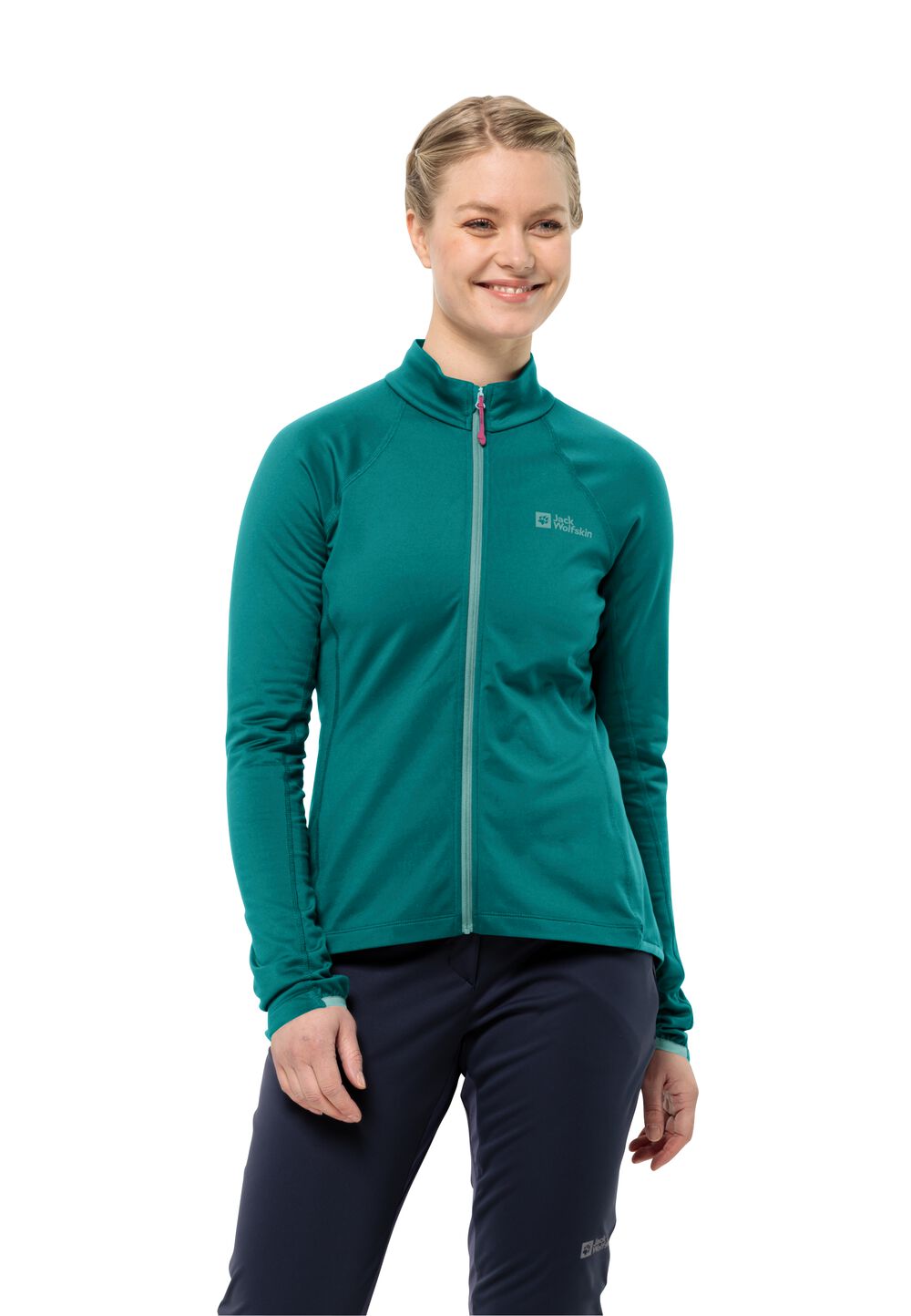 Jack Wolfskin Fahrradjacke Damen Morobbia FZ Women L petrol petrol von Jack Wolfskin