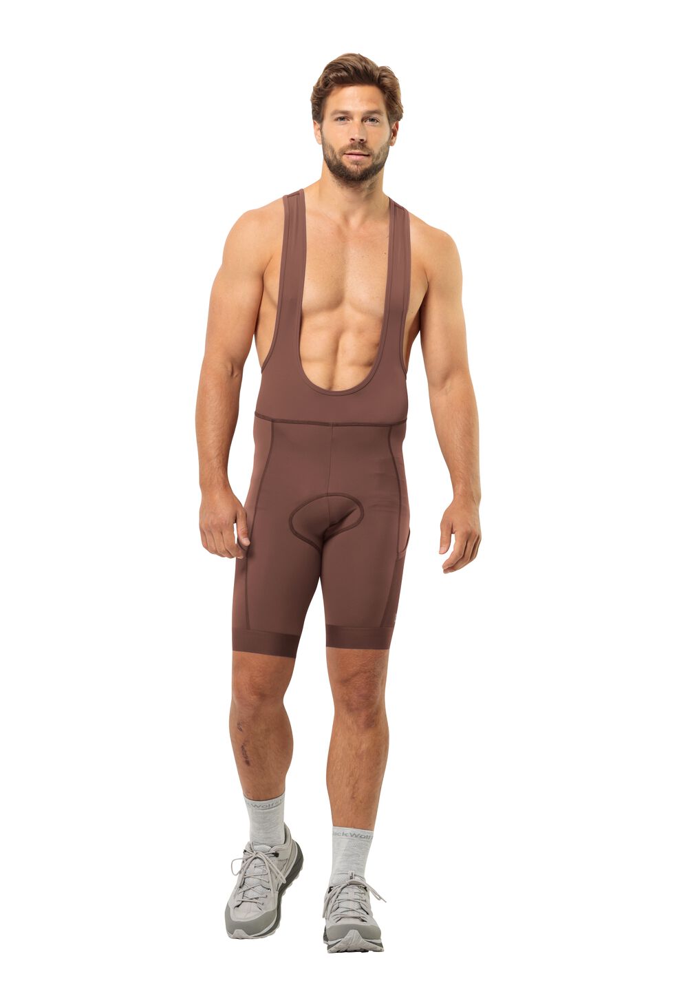 Jack Wolfskin Fahrradshorts mit Trägern Herren Morobbia BIB Shorts Men XXL braun dark rust von Jack Wolfskin