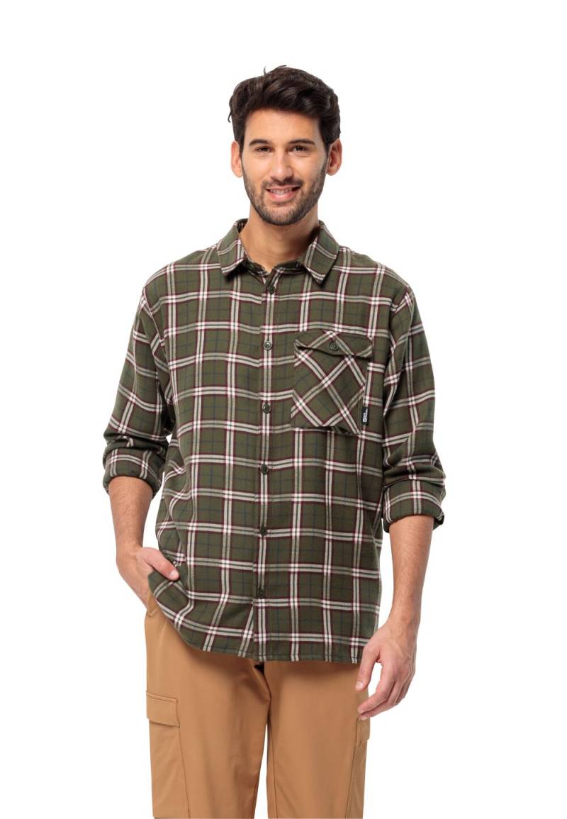 Jack Wolfskin Flannelhemd Herren Morgenluft Shirt Men L island moss 41 island moss 41 von Jack Wolfskin