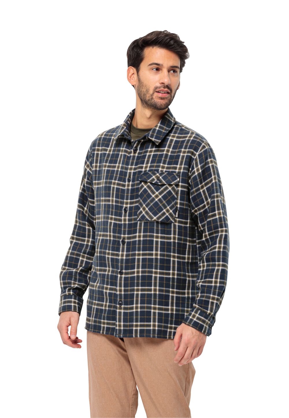 Jack Wolfskin Flanellhemd Herren Morgenluft Shirt Men S night blue 41 night blue 41 von Jack Wolfskin