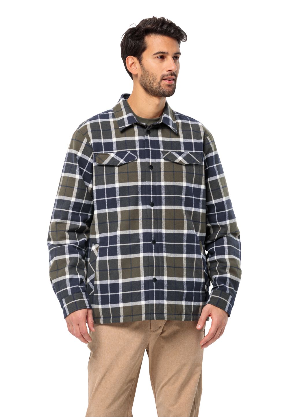 Jack Wolfskin Flanellhemd Herren VAN View Shirt Men L night blue 41 night blue 41 von Jack Wolfskin