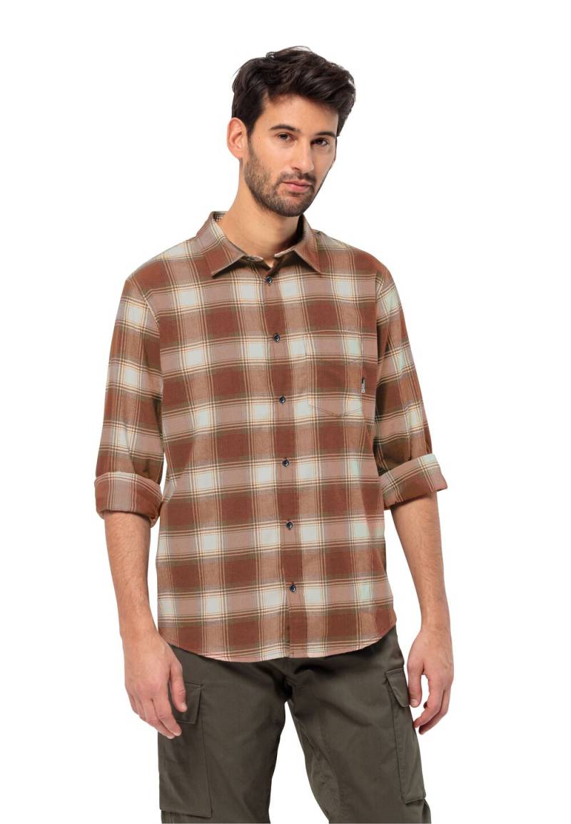 Jack Wolfskin Flanellhemd Herren Wanderweg Shirt Men L intense rust intense rust von Jack Wolfskin