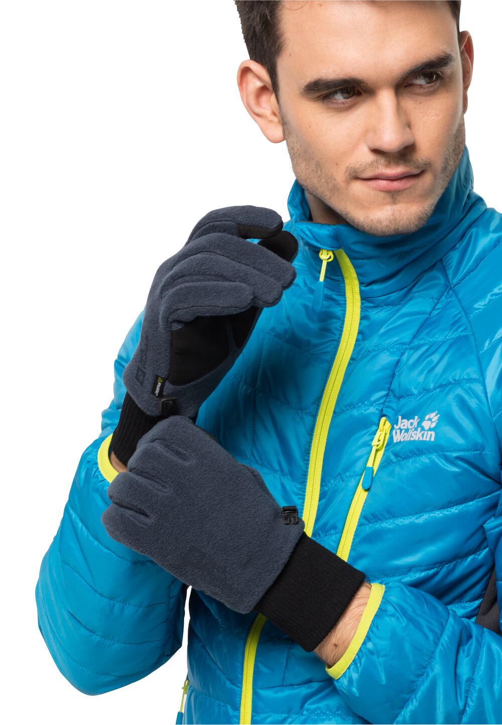 Jack Wolfskin Fleece-Handschuhe Vertigo Glove M blau night blue von Jack Wolfskin