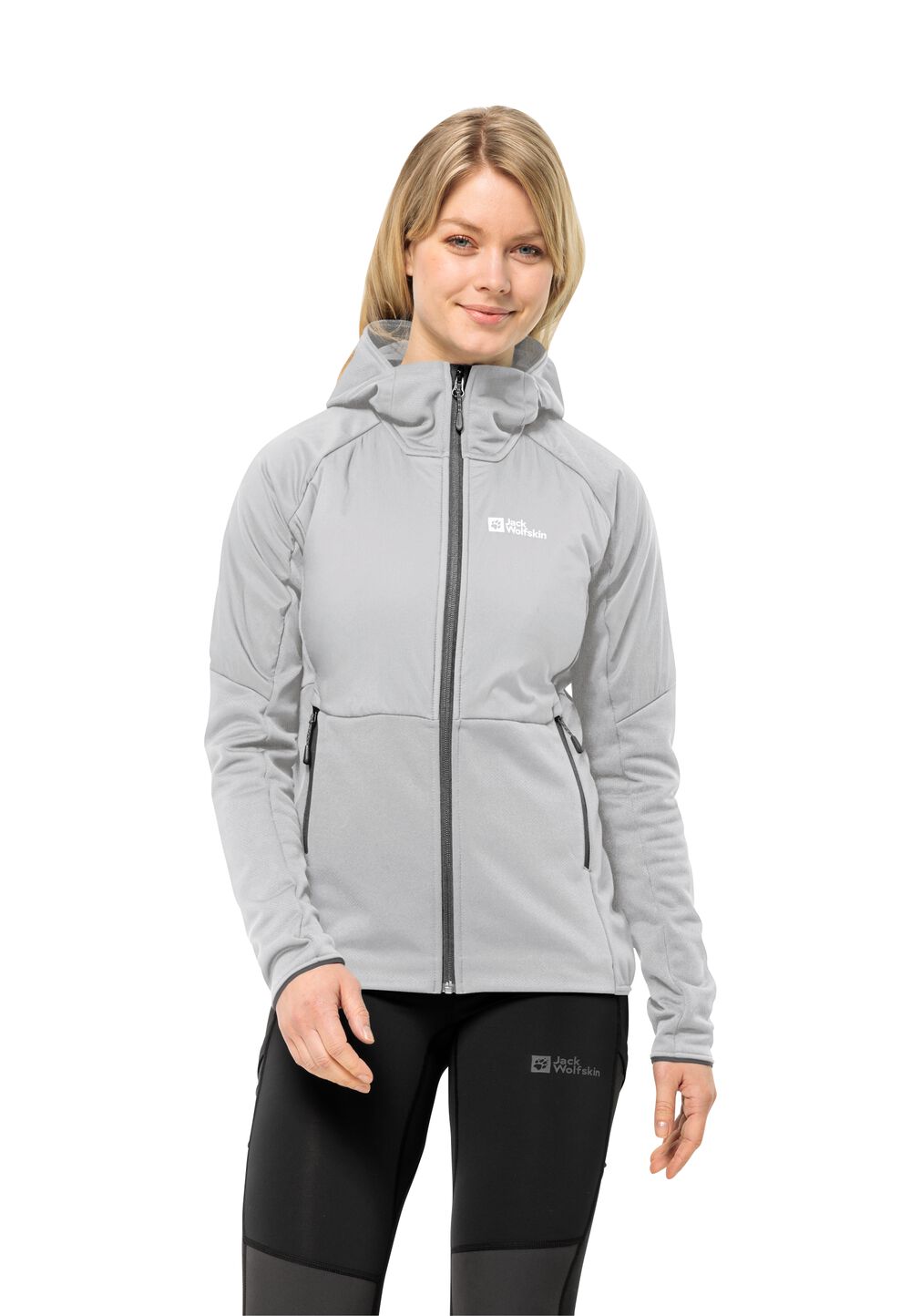 Jack Wolfskin Fleecejacke Damen Alpgrat Pro Ins FZ Women L grau cool grey von Jack Wolfskin