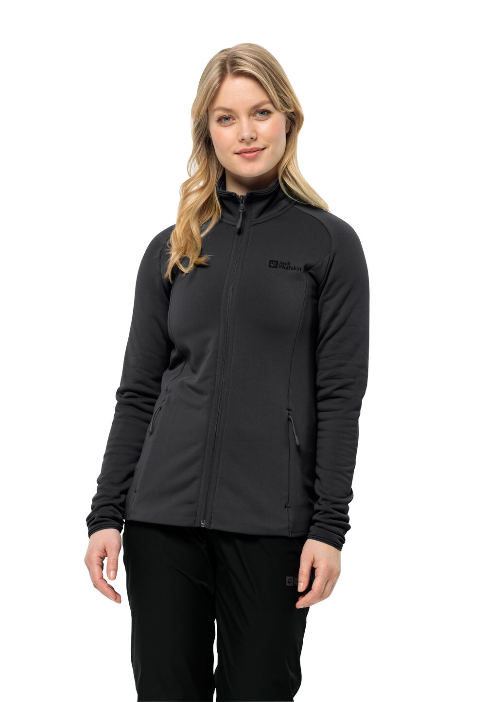 Jack Wolfskin Fleecejacke Damen Baiselberg FZ Women M schwarz black von Jack Wolfskin