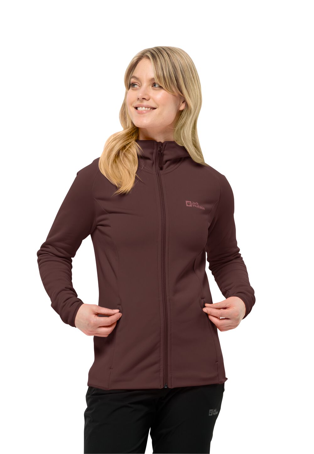 Jack Wolfskin Fleecejacke Damen Baiselberg Hooded FZ Women L dark maroon dark maroon Jack Wolfskin Fleecejacke Damen Baiselberg Hooded FZ Women L dark maroon dark maroon von Jack Wolfskin