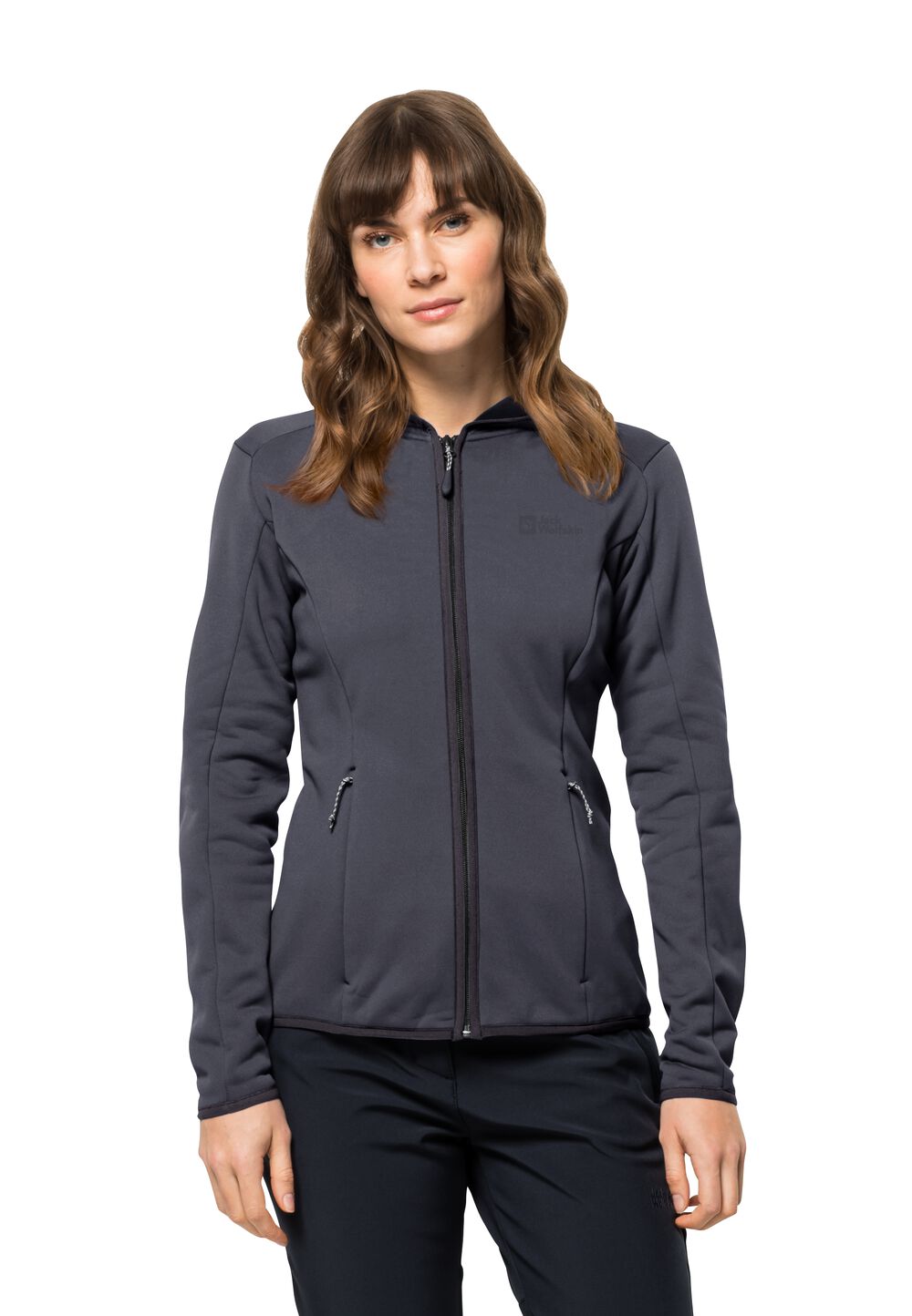 Jack Wolfskin Fleecejacke Damen Baiselberg Hooded FZ Women L dolphin dolphin von Jack Wolfskin