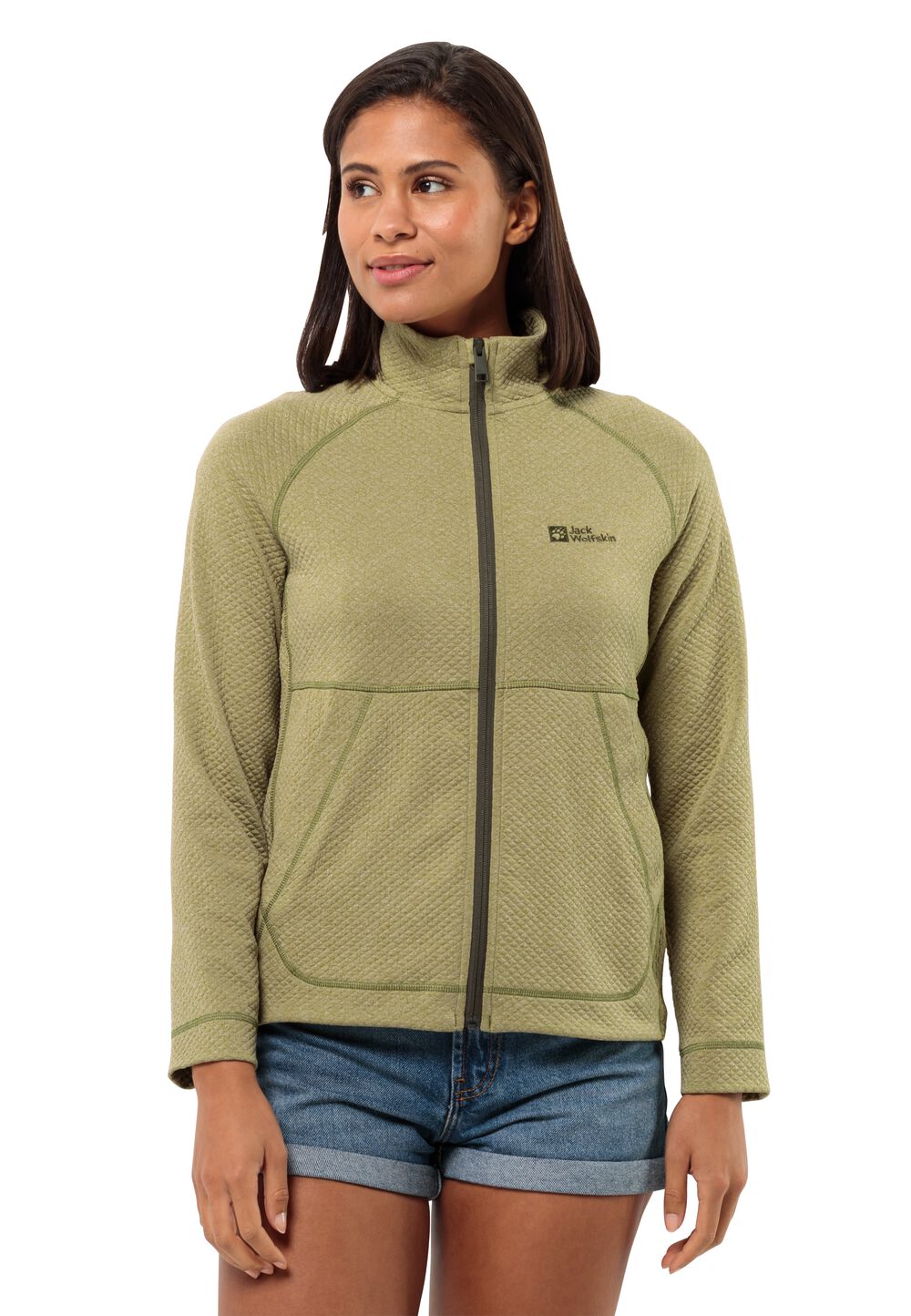 Jack Wolfskin Fleecejacke Damen Fernweh Jacket Women S braun bay leaf von Jack Wolfskin