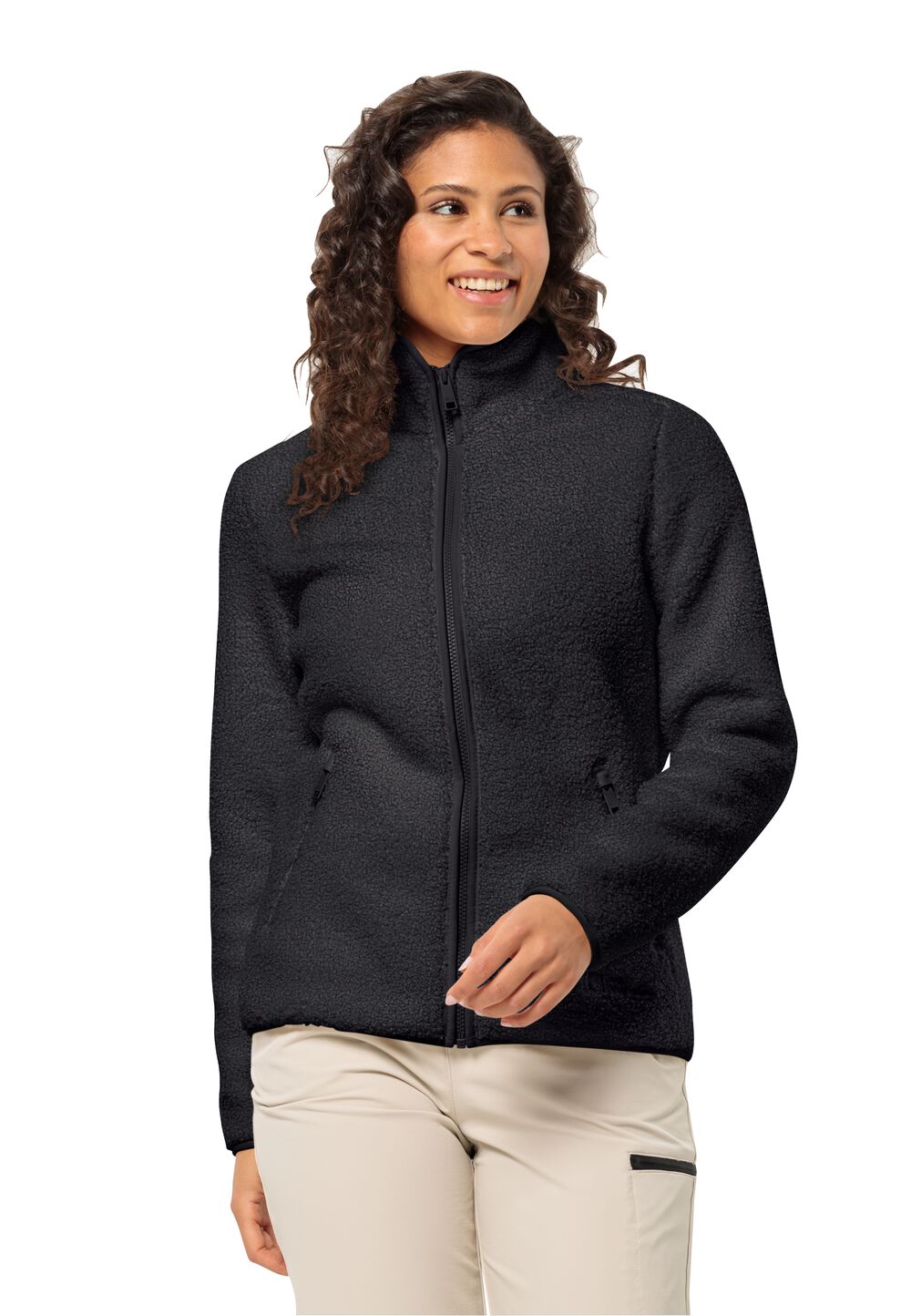 Jack Wolfskin Fleecejacke Damen High Curl Jacket Women M schwarz black von Jack Wolfskin