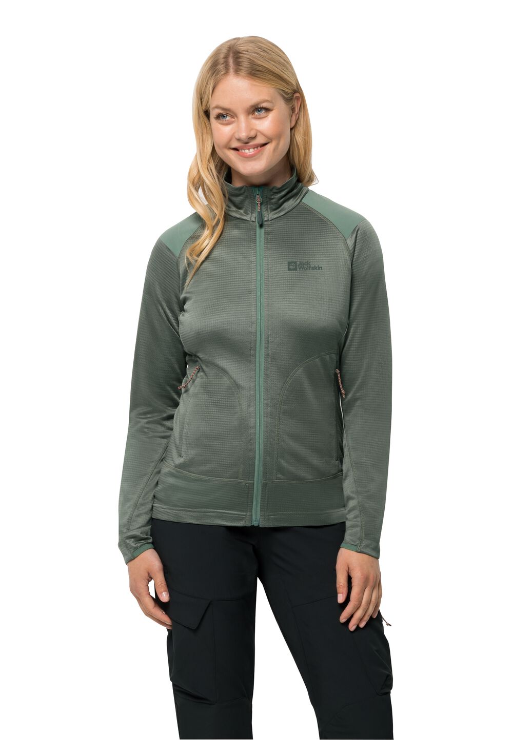 Jack Wolfskin Fleecejacke Damen Kammweg FZ Women M picnic green picnic green von Jack Wolfskin