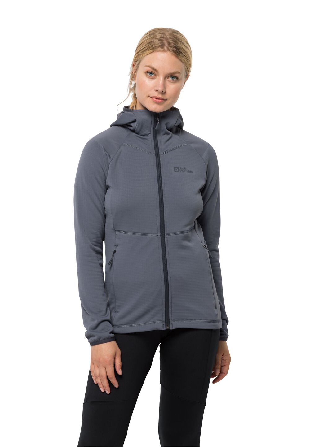 Jack Wolfskin Fleecejacke Damen Kolbenberg Hooded FZ Women L dolphin dolphin von Jack Wolfskin