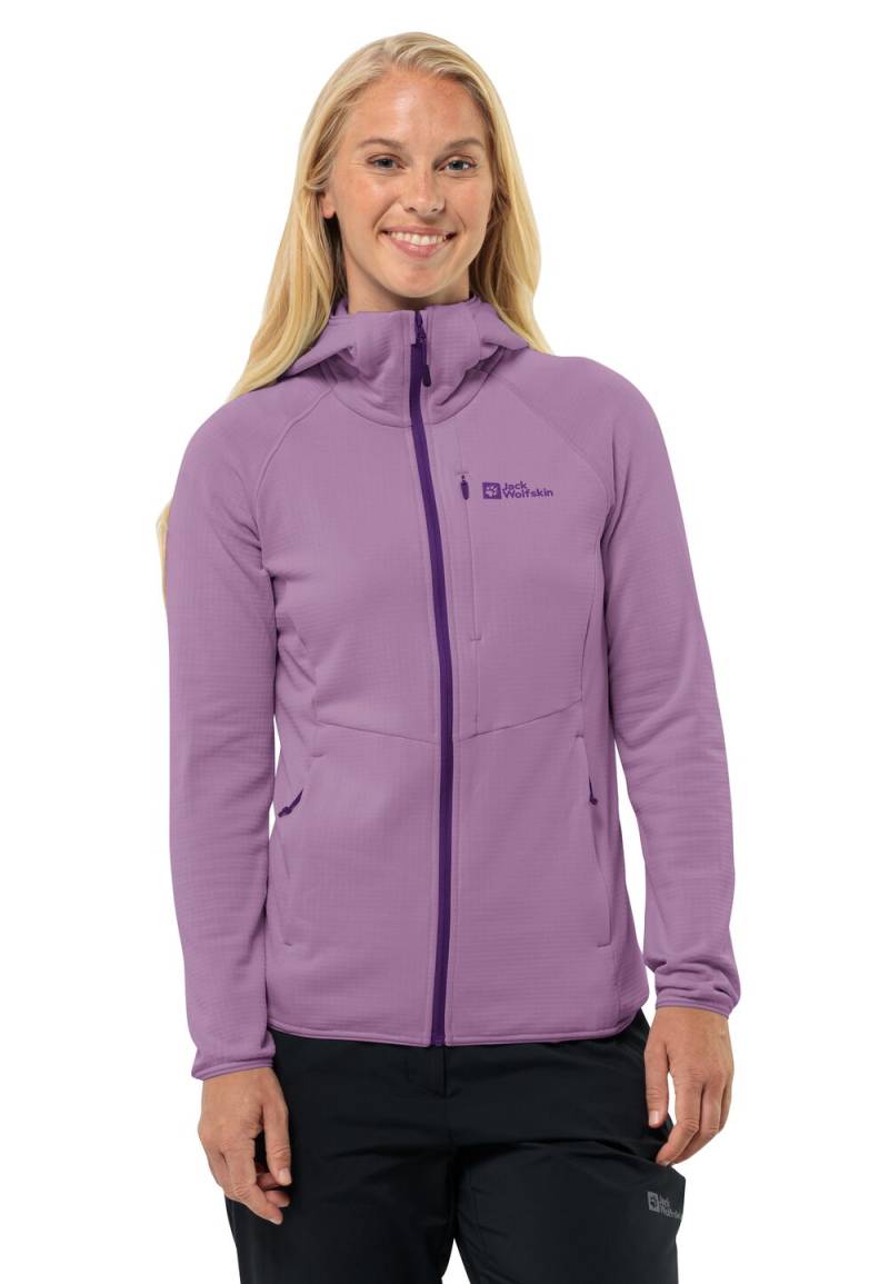 Jack Wolfskin Fleecejacke Damen Kolbenberg Hooded FZ Women XS velvet Velvet von Jack Wolfskin