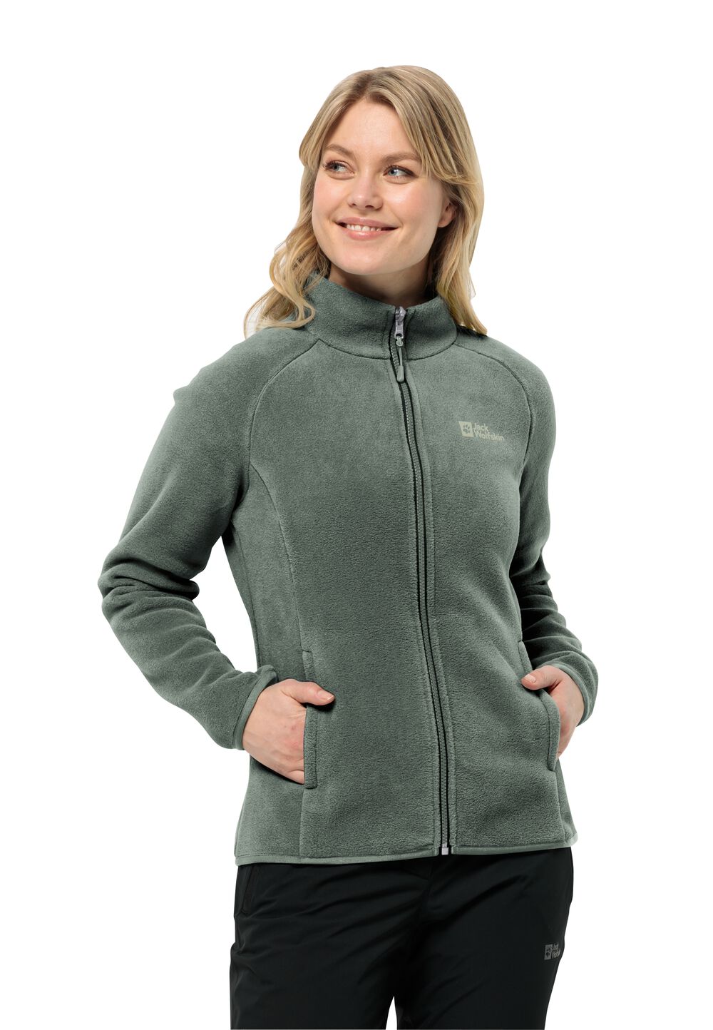 Jack Wolfskin Fleecejacke Damen Moonrise FZ Women XL hedge green hedge green von Jack Wolfskin