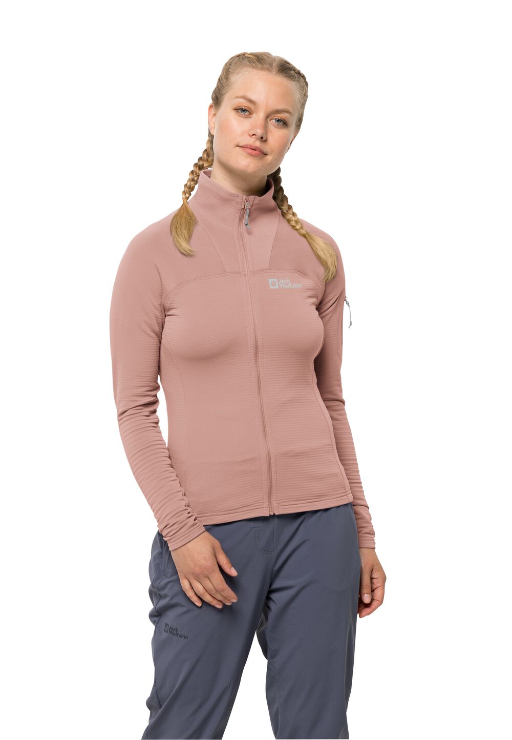 Jack Wolfskin Fleecejacke Damen Prelight FZ Women L braun rose dawn von Jack Wolfskin