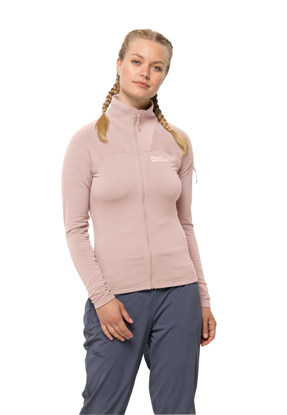 Jack Wolfskin Fleecejacke Damen Prelight FZ Women M rose smoke rose smoke von Jack Wolfskin