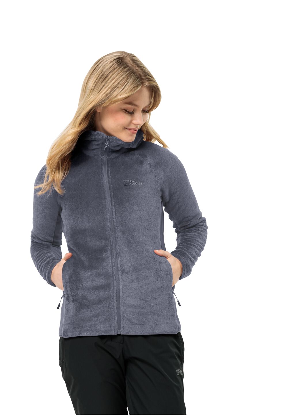 Jack Wolfskin Fleecejacke Damen Rotwand Hooded FZ Women M dolphin dolphin Jack Wolfskin Fleecejacke Damen Rotwand Hooded FZ Women M dolphin dolphin von Jack Wolfskin