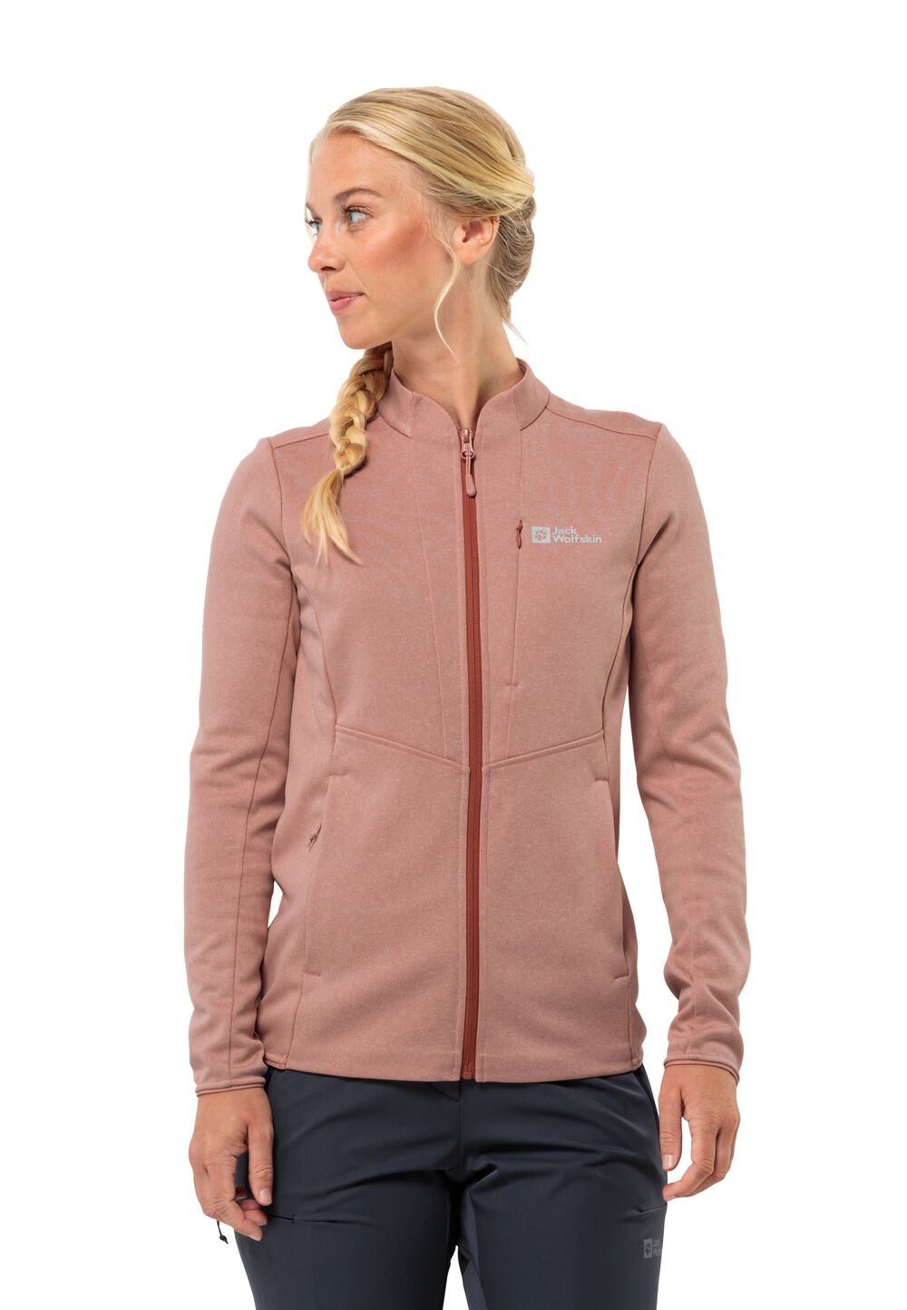 Jack Wolfskin Fleecejacke Damen Tervern FZ Women M braun rose dawn von Jack Wolfskin