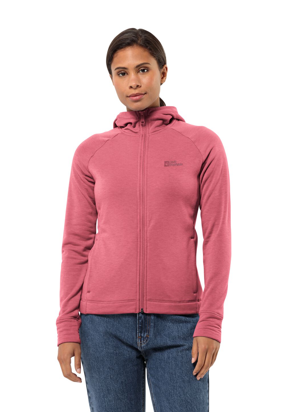 Jack Wolfskin Fleecejacke Damen Waldsee Hooded Jacket Women L soft pink soft pink von Jack Wolfskin