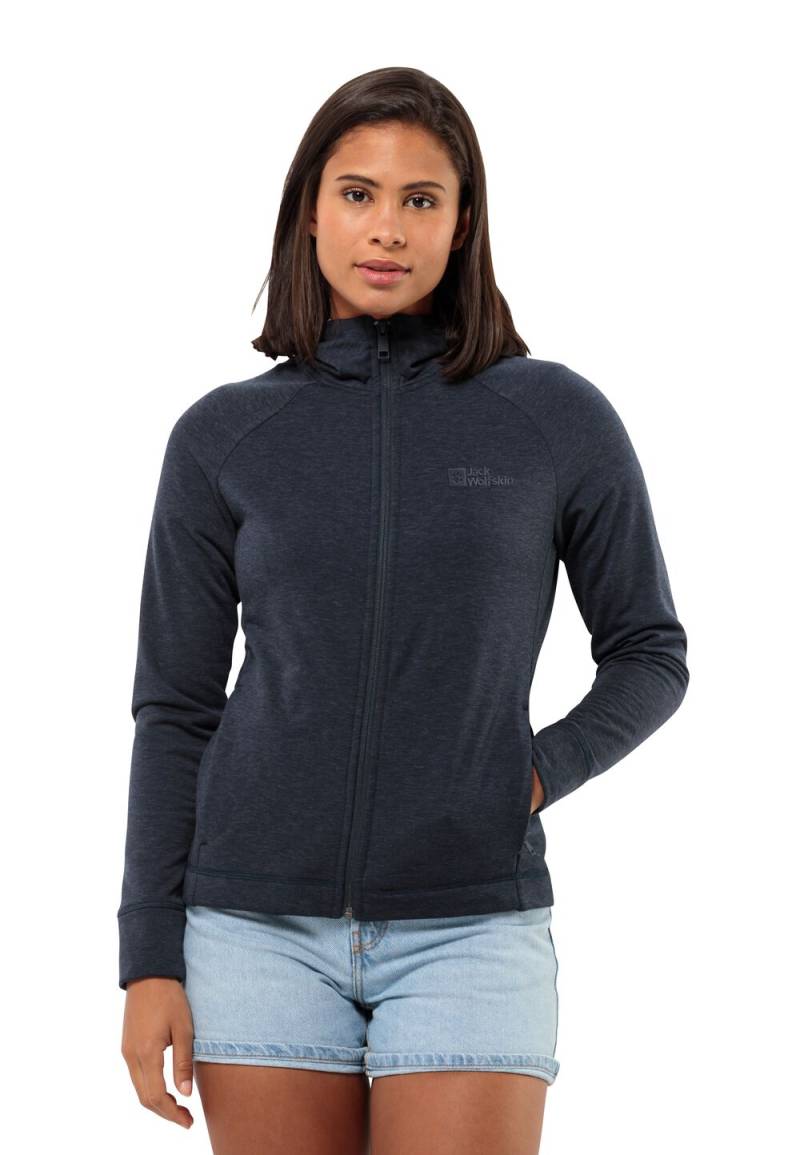 Jack Wolfskin Fleecejacke Damen Waldsee Hooded Jacket Women XXL blau night blue von Jack Wolfskin