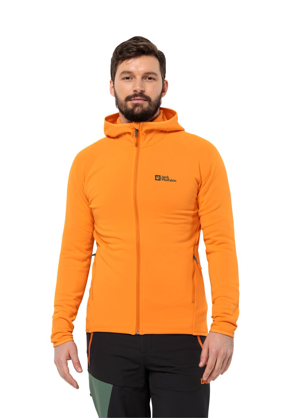 Jack Wolfskin Fleecejacke Herren Baiselberg Hooded FZ Men L orange dragon fire von Jack Wolfskin