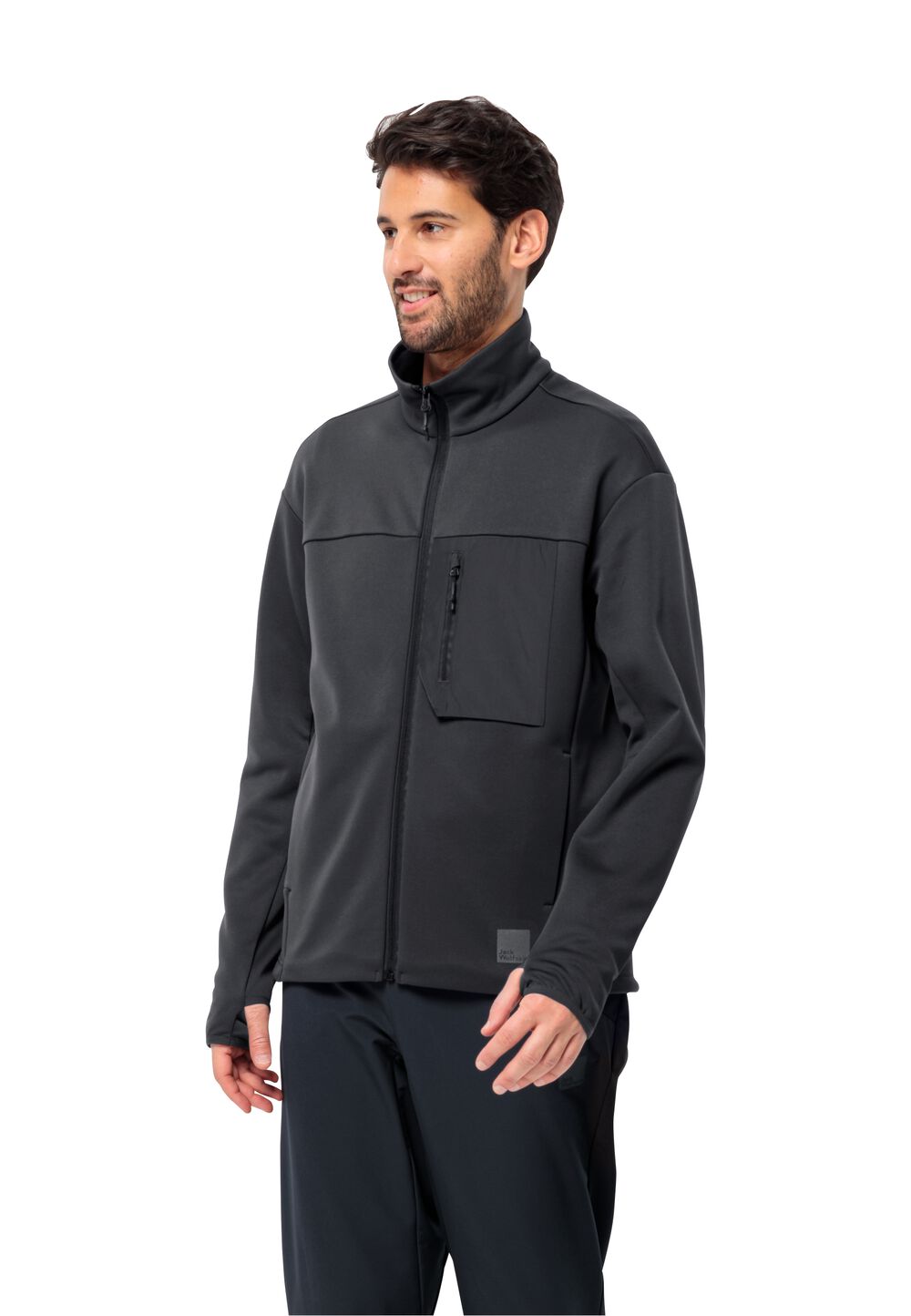 Jack Wolfskin Fleecejacke Herren Bike Commute Jacket Men S phantom phantom von Jack Wolfskin