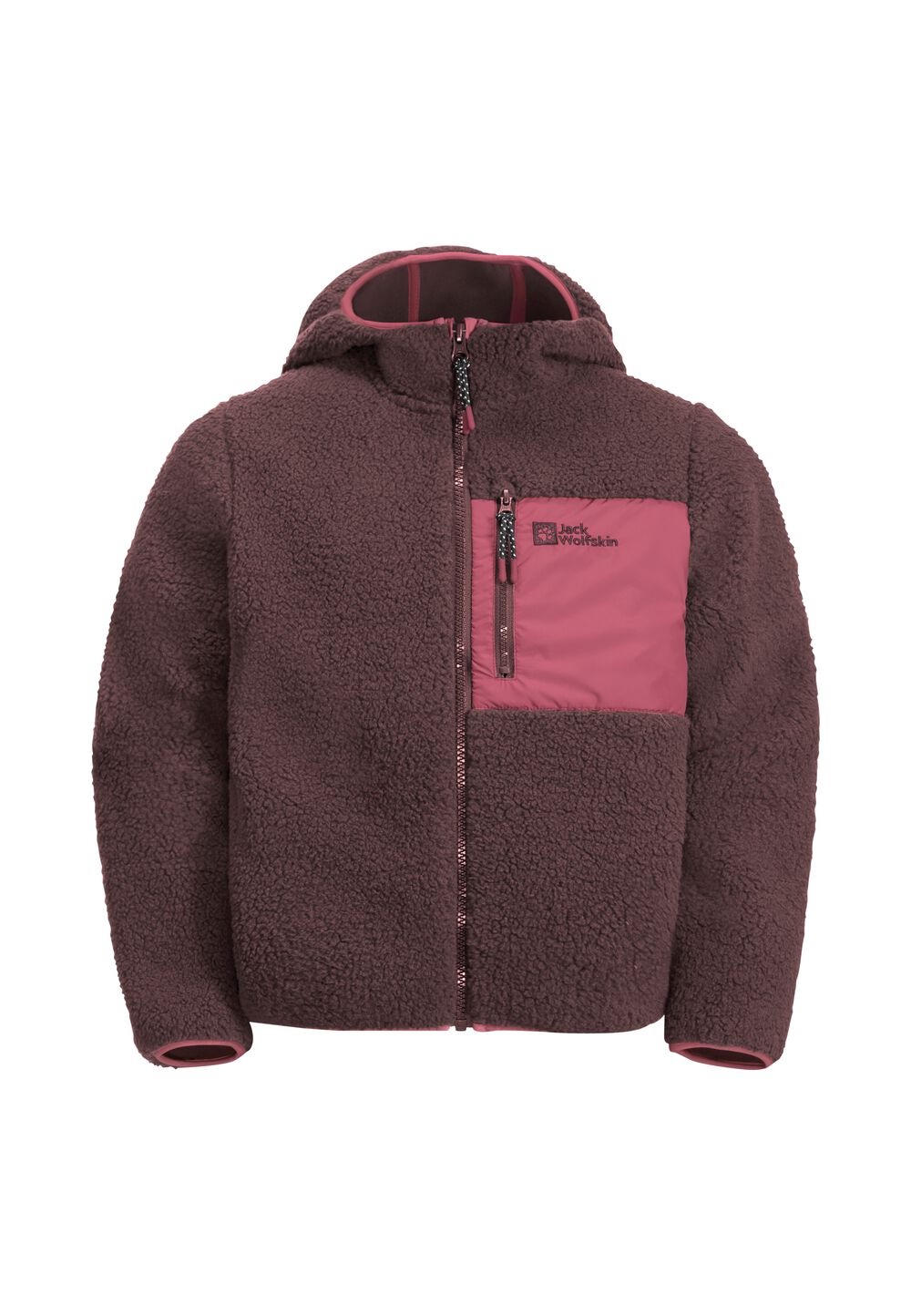 Jack Wolfskin Fleecejacke Kinder Ice Curl Hood Jacket Kids 176 boysenberry boysenberry von Jack Wolfskin