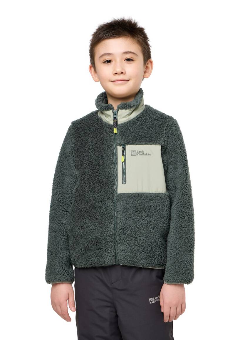 Jack Wolfskin Fleecejacke Kinder Ice Curl Jacket Kids 92 slate green / mint leaf slate green / mint leaf von Jack Wolfskin
