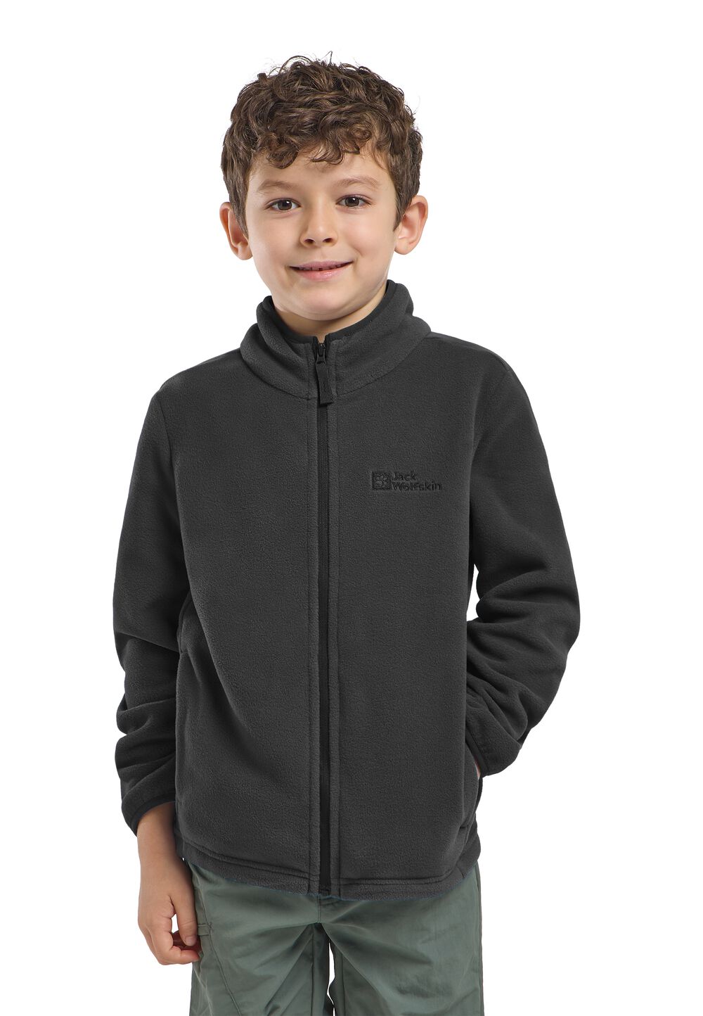 Jack Wolfskin Fleecejacke Kinder Taunus Jacket Kids 140 granite black granite black Jack Wolfskin Fleecejacke Kinder Taunus Jacket Kids 140 granite black granite black von Jack Wolfskin