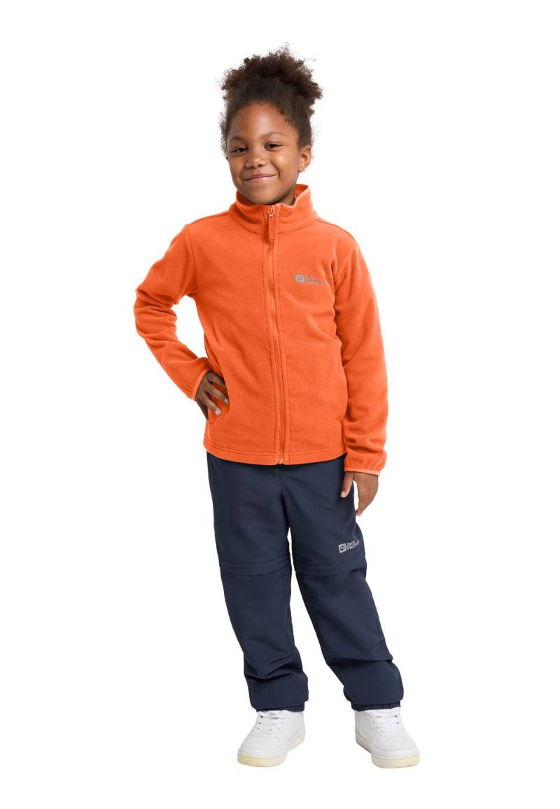 Jack Wolfskin Fleecejacke Kinder Taunus Jacket Kids 176 rot digital orange von Jack Wolfskin