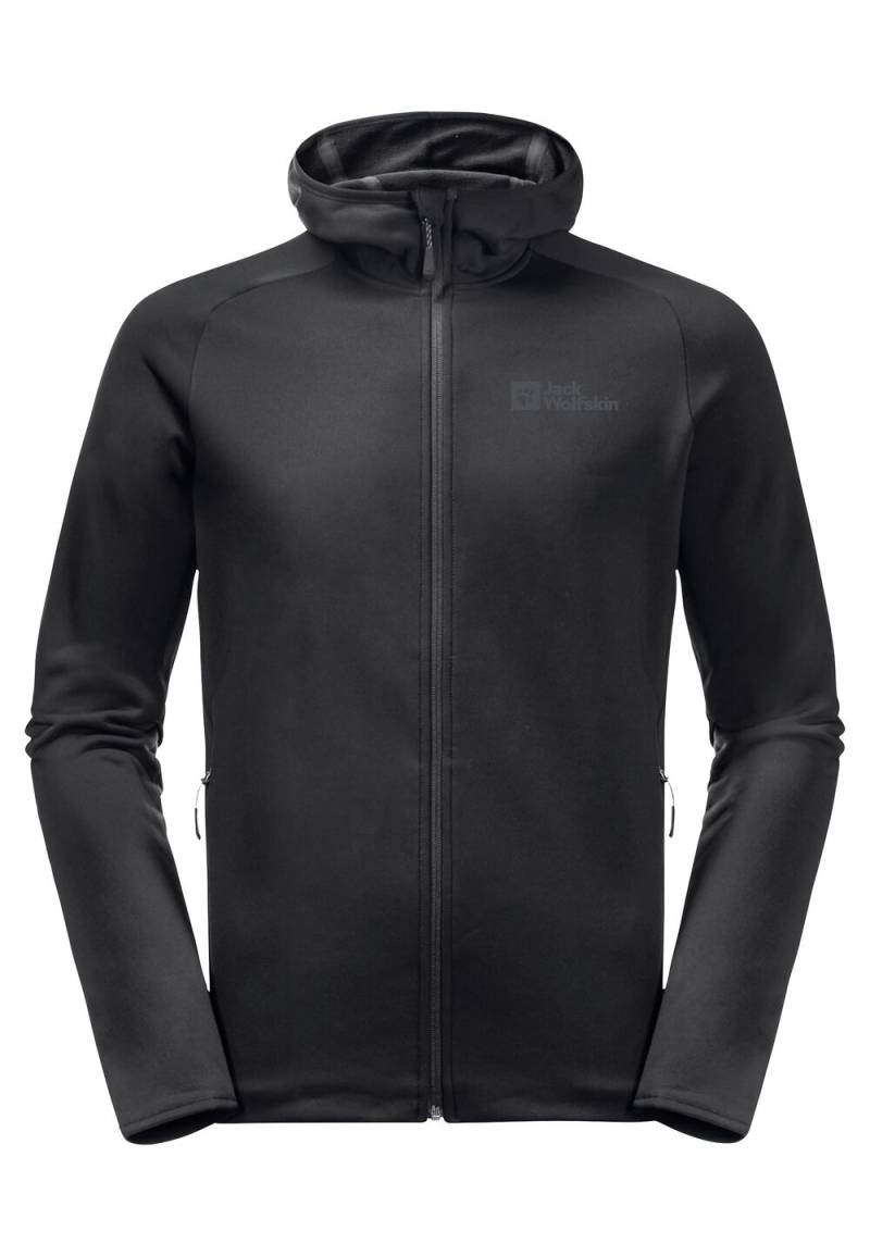 Jack Wolfskin Fleecejacke Herren Baiselberg Hooded FZ Men XL black black von Jack Wolfskin